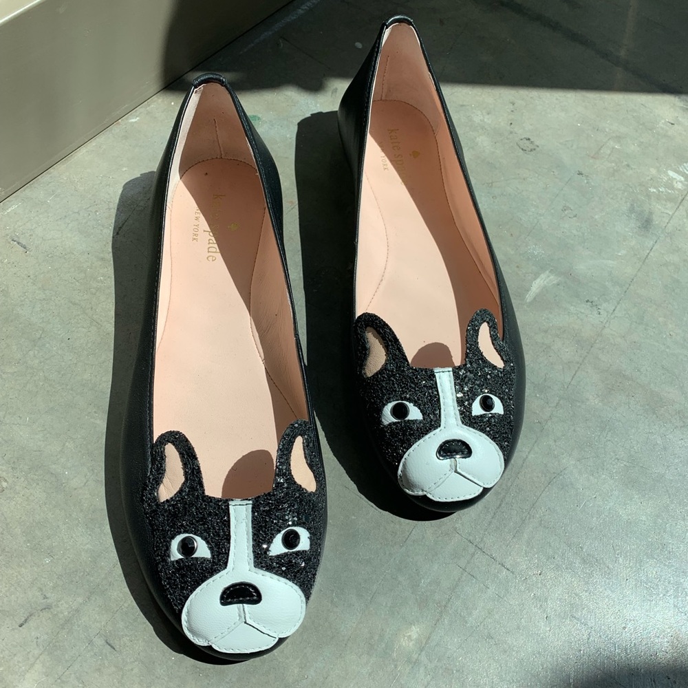 Kate Spade Frenchie Dog Flats size 7.5 US
